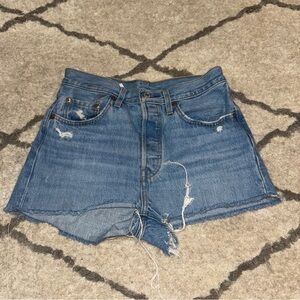 Levi’s 501 High‑Rise Jean Shorts Women 26 Blue EUC [SKU:050]